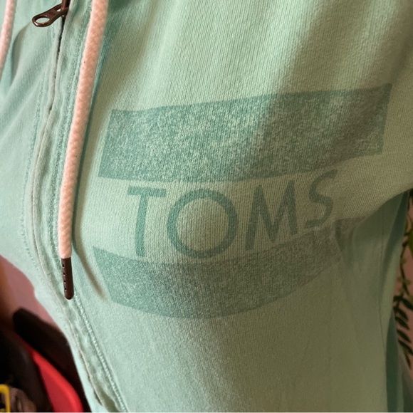Size M Toms Teal Zip-up Jacket C2 - Picture 5 of 6